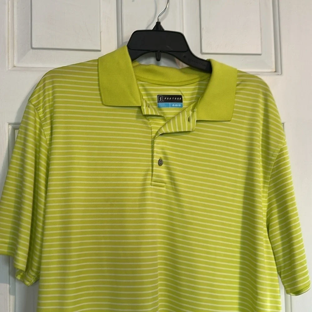 PGA Tour Men’s Neon Green golf polo size XL